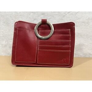 Pouchee Red Purse Wallet Organizer Multi Pocket Faux Leather Magnetic Snap